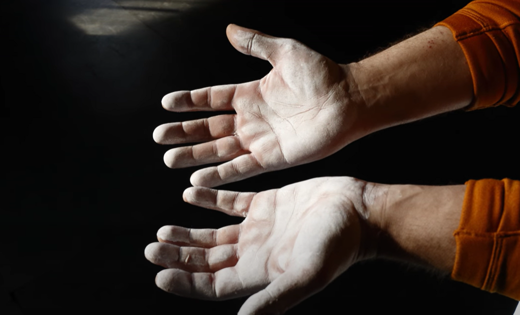 liquid chalk dries on hands